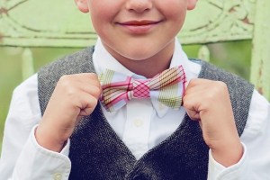 smiling boy bow tie